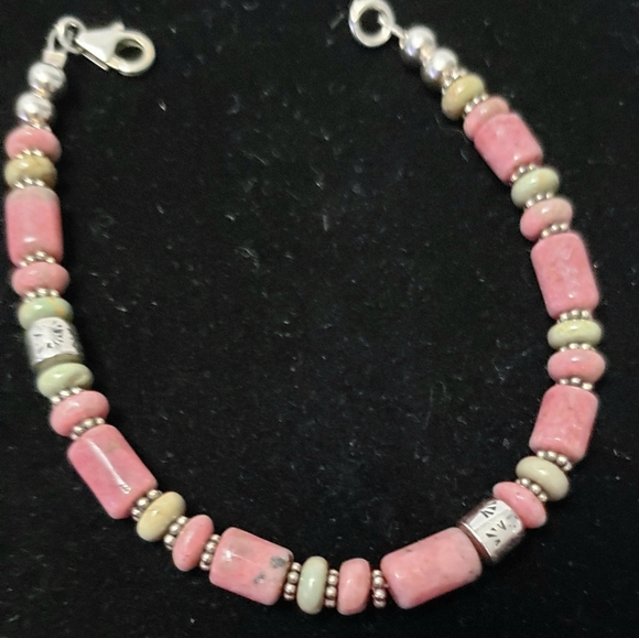 Vintage Pink Rhodonite Bracelet - Picture 5 of 6
